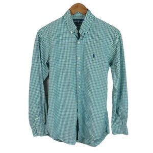 BF1373 Mens Polo Ralph Lauren Designer CUSTOM Fit Plaid Button Down Shirt S